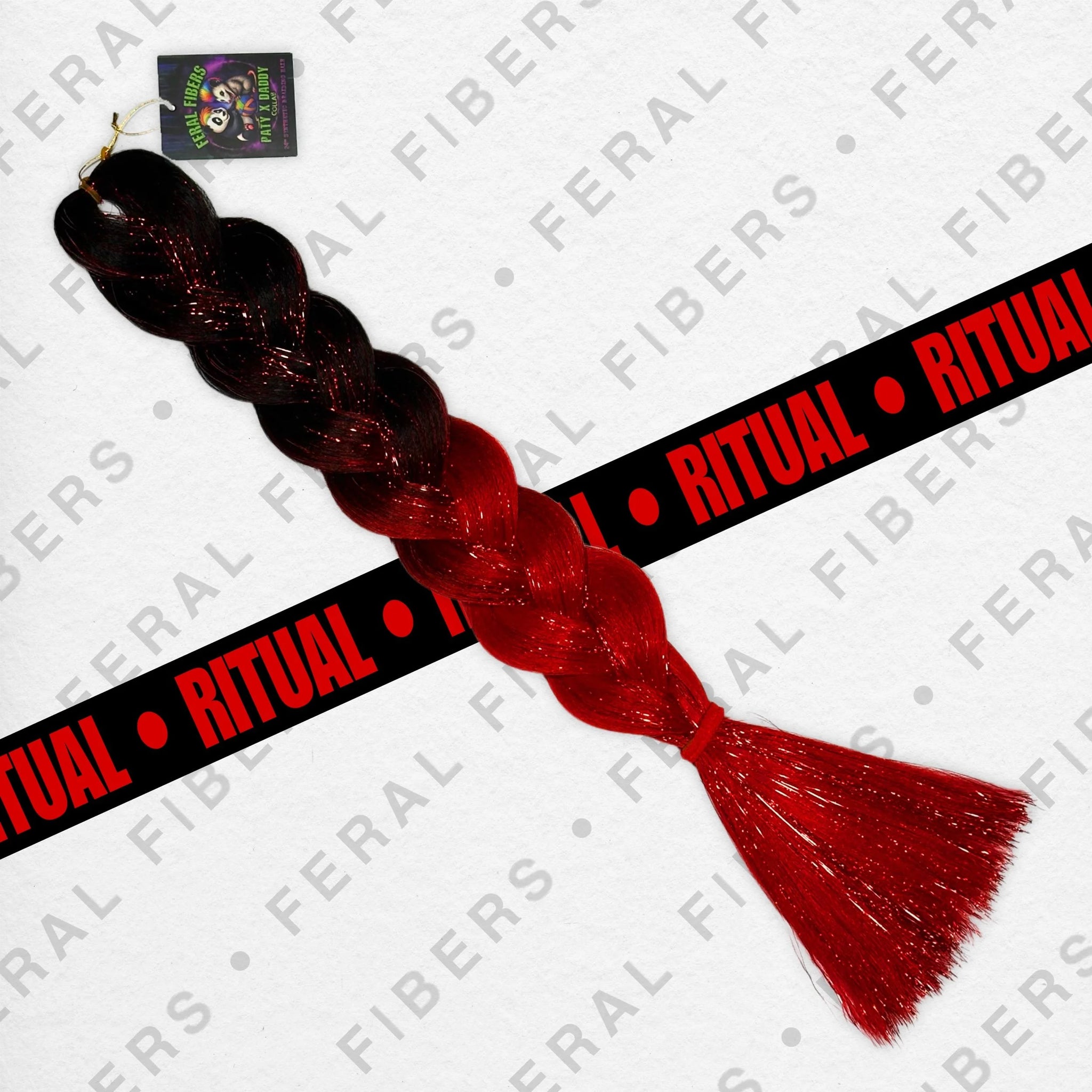 FERAL FIBERS - ritual red X @PurplePaty