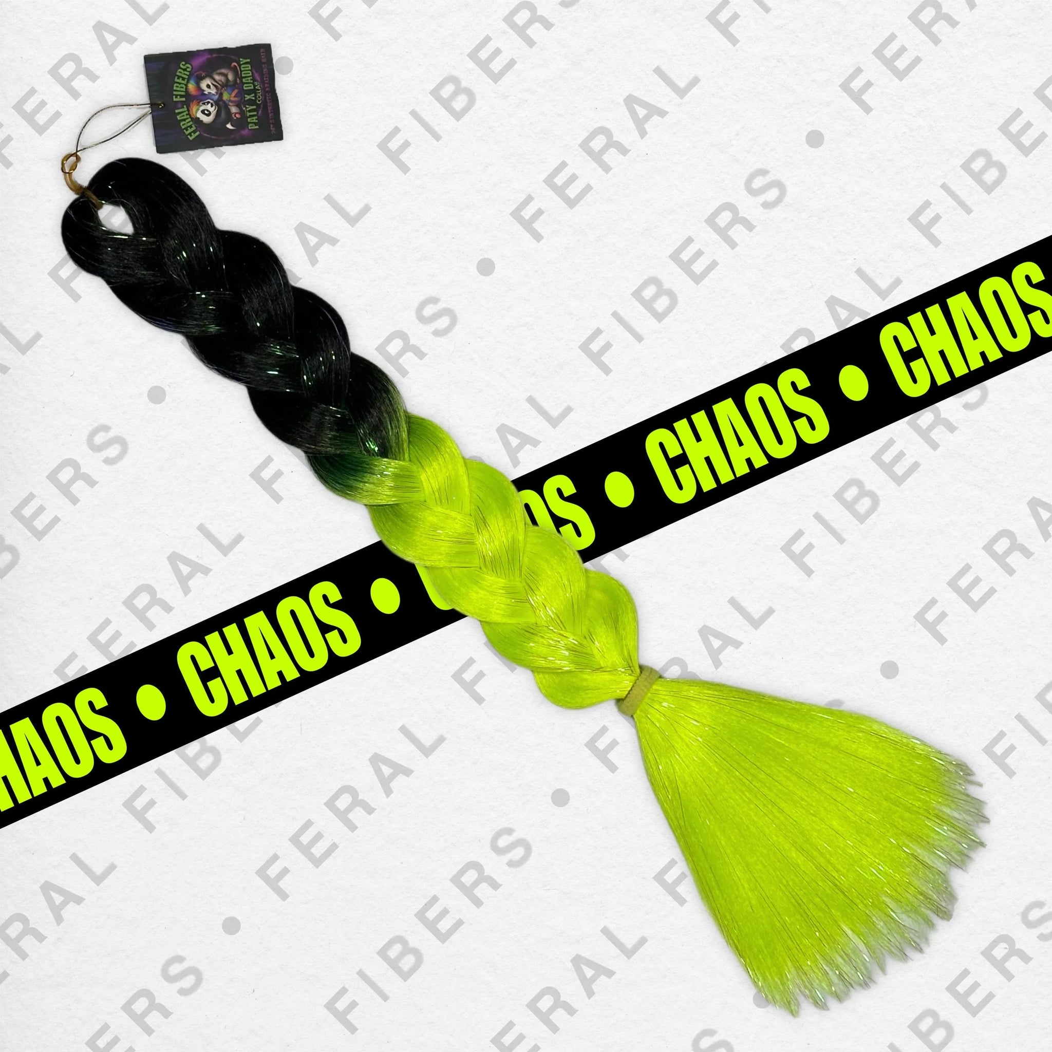 FERAL FIBERS - chaos neon chartreuse X @PurplePaty